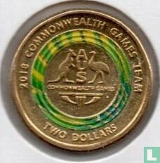 Australië 2 dollars 2018 "Gold Coast Commonwealth Games - Team logo" - Afbeelding 1