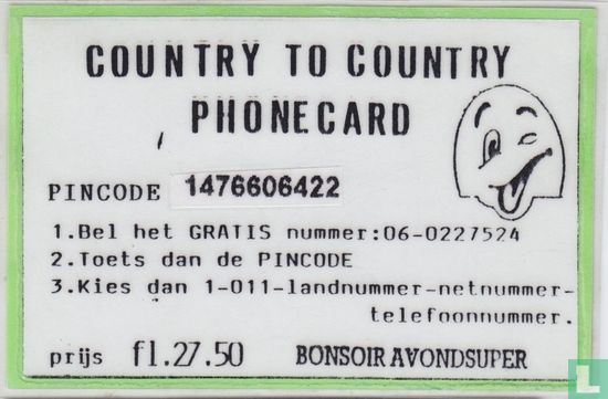 Country to Country Phonecard - Bild 1