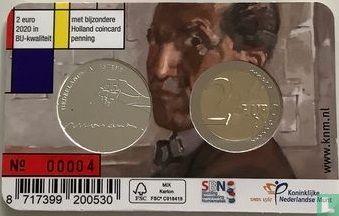Nederland 2 euro 2020 (coincard - met zilveren medaille) "Piet Mondriaan" - Afbeelding 2