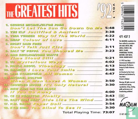 Greatest Hits '92 Vol.1 - Image 2