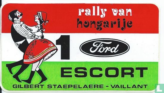 Rally Van Hongarije Ford Escort Gilbert Stapelaere-Vaillant