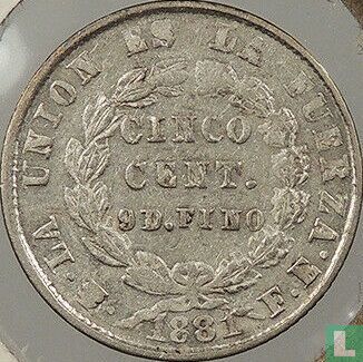 Bolivie 5 centavos 1881 - Image 1
