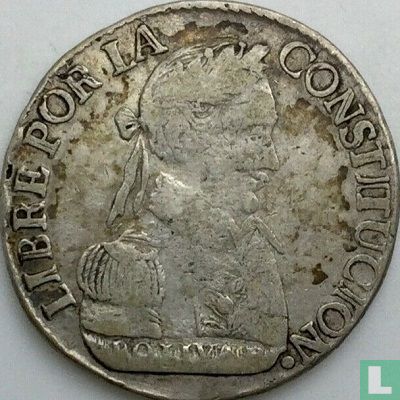 Bolivie 2 soles 1830 (JL) - Image 2