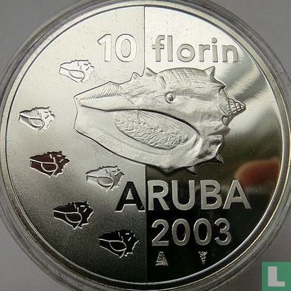 Aruba 10 florin 2003 (PROOFLIKE) "Shellfish" - Afbeelding 1