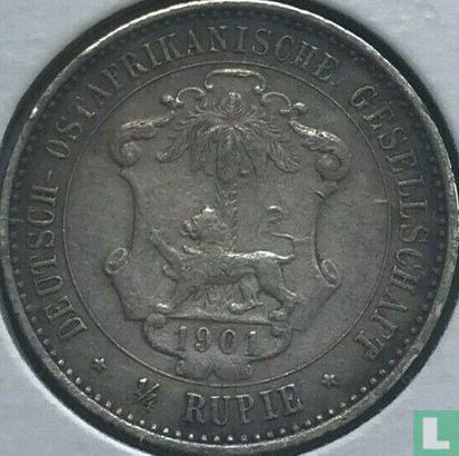 Duits Oost-Afrika ¼ rupie 1901 - Afbeelding 1