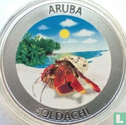 Aruba 5 florin 2018 (PROOF) "Hermit crab" - Image 2