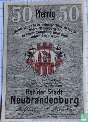 Neubrandenburg, Ville - Reutergeld - 50 Pfennig ND (1922) - Image 1