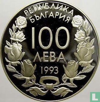 Bulgarije 100 leva 1993 (PROOF) "1994 Winter Olympics in Lillehammer" - Afbeelding 1