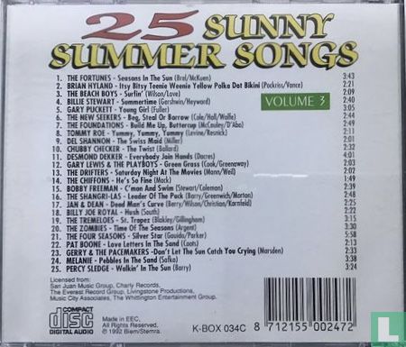 25 Sunny Summer Songs Volume 3 - Afbeelding 2
