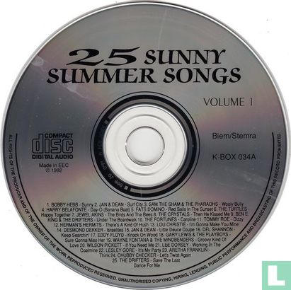 25 Sunny Summer Songs Volume 1 - Afbeelding 3