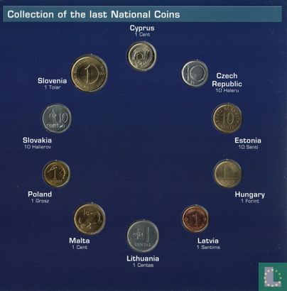 Mehrere Länder Kombination Set 2004 "The Last National Coins of the 10 new EU-Members" - Bild 2
