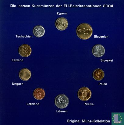 Mehrere Länder Kombination Set 2004 "The Last National Coins of the 10 new EU-Members" - Bild 3