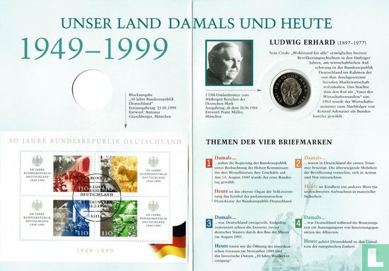 Deutschland 2 Mark 1994 (D - Ludwig Erhard - Stamps & Folder) - Bild 3