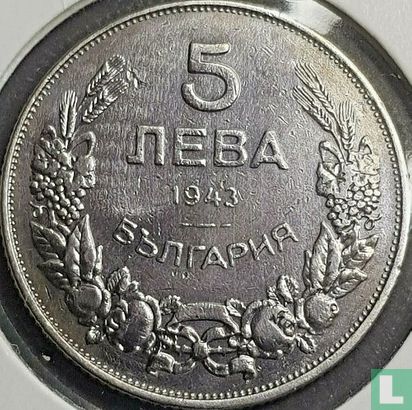 Bulgarije 5 leva 1943 - Afbeelding 1