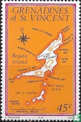Landkaart Bequia