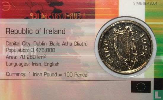 Ierland 20 pence (coincard) "The Pound before the Euro" - Afbeelding 1