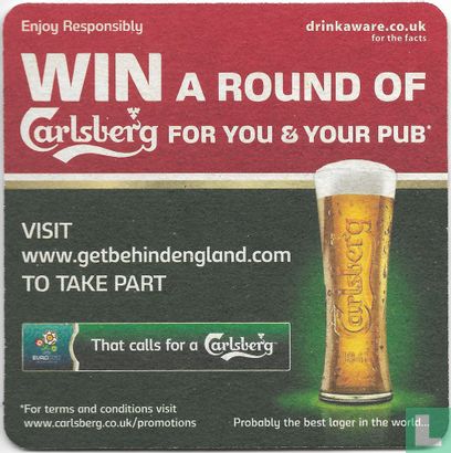 Get Behind England  / Win a Round Of Carlsberg For You & Your Pub - Image 2