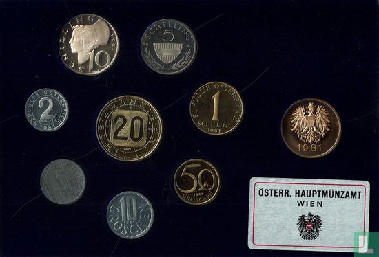 Austria mint set 1981 (PROOF) - Image 1
