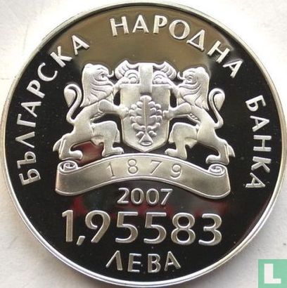 Bulgaria 1,95583 leva 2007 (PROOF) "Bulgaria's accession to the European Union" - Image 1