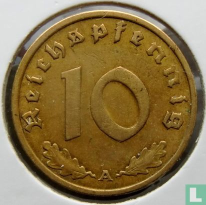 Empire allemand 10 reichspfennig 1936 (croix gammée - A) - Image 2