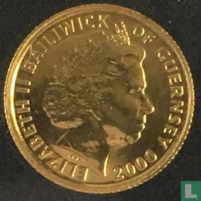 Guernsey 5 pounds 2000 (PROOF - gold) "100th Birthday of Queen Mother" - Image 1