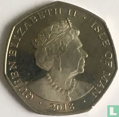 Man 50 pence 2018 "65th anniversary Coronation of Queen Elizabeth II - Coronation coach" - Afbeelding 1