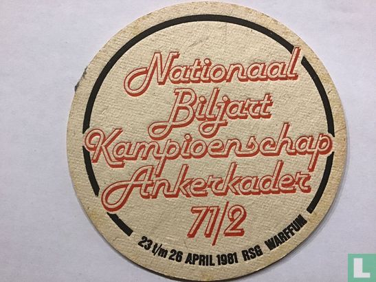 Nationaal biljart kampioenschap Ankerkader 71/2 - Afbeelding 1