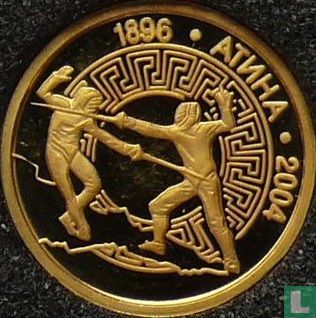 Bulgaria 5 leva 2002 (PROOF) "2004 Summer Olympics in Athens - Fencing" - Image 2