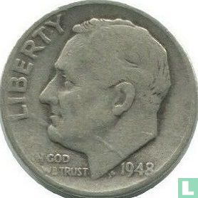 United States 1 dime 1948 (without letter) - Image 1