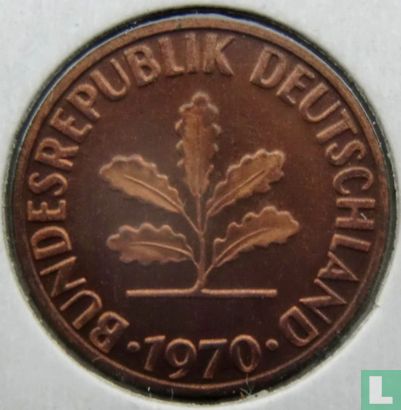 Duitsland 2 pfennig 1970 (F) - Afbeelding 1