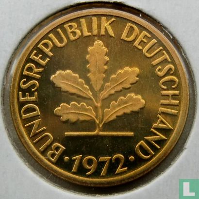 Duitsland 5 pfennig 1972 (D) - Afbeelding 1