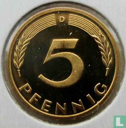 Duitsland 5 pfennig 1972 (D) - Afbeelding 2
