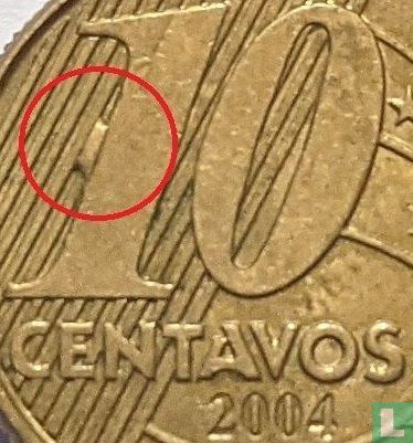 Brazil 10 centavos 2004 (misstrike) - Image 3