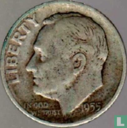 United States 1 dime 1955 (S) - Image 1