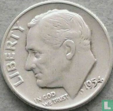 United States 1 dime 1954 (without letter) - Image 1