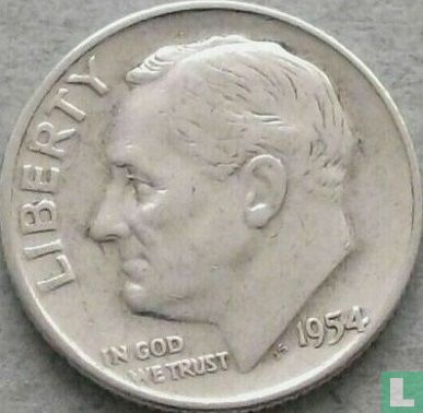 United States 1 dime 1954 (D) - Image 1