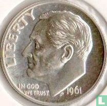 États-Unis 1 dime 1961 (sans lettre) - Image 1