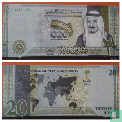Saudi-Arabien 20 Rial 2020