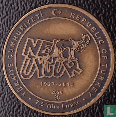 Türkei 2½ Türk Lirasi 2020 (Bronze-Oxyde) "Nejat Uygur" - Bild 1