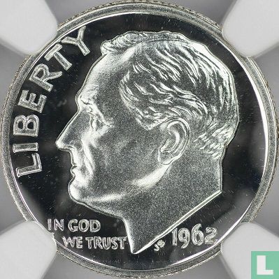États-Unis 1 dime 1962 (BE) - Image 1