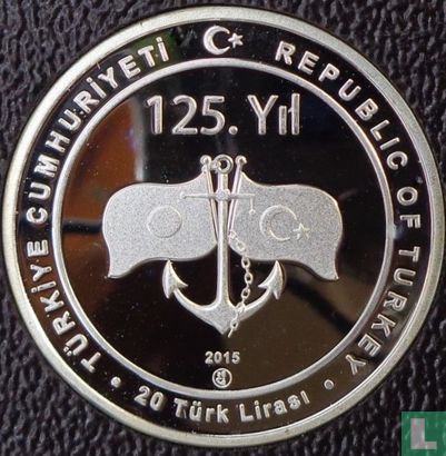 Turkey 20 türk lirasi 2015 (PROOF) "125th anniversary of the sinking of fregate Ertugrul" - Image 1