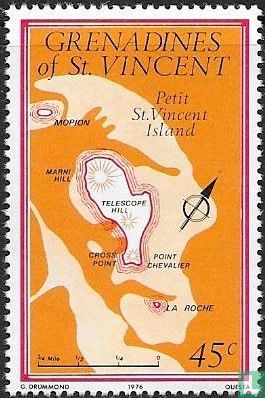 Karte Petit St. Vincent