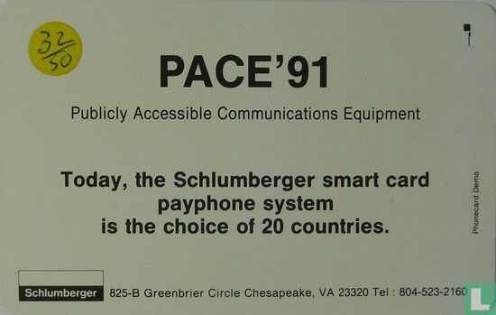 Schlumberger Pace ’91 expo card - Image 2