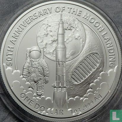 Australië 1 dollar 2019 (type 2) "50th anniversary of the moon landing" - Afbeelding 2