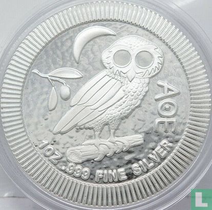 Niue 2 dollars 2021 (kleurloos) "Athenian owl" - Afbeelding 2