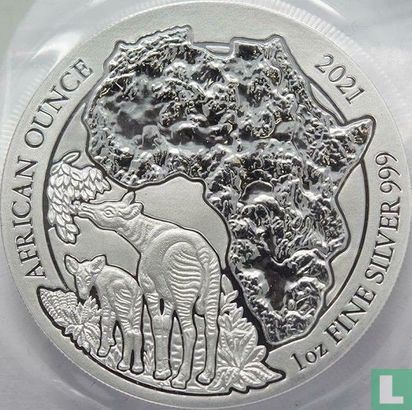 Rwanda 50 francs 2021 "Okapi" - Afbeelding 1