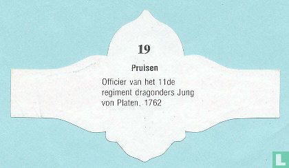 Pruisen Officier van het 11de regiment dragonders Jung von Platen, 1762 - Image 2
