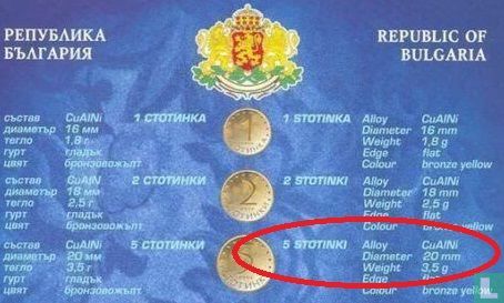 Bulgarije 5 stotinki 1999 - Afbeelding 3