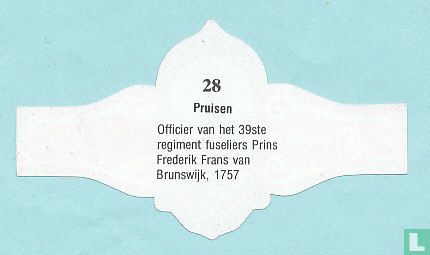 Pruisen Officier van het 39ste regiment fuseliers Prins Frederik Frans van Brunswijk, 1757 - Bild 2