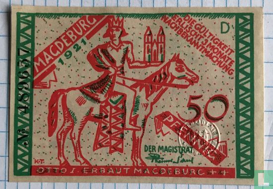 Magdeburg, Stadt - 50 Pfennig D 1921 - Image 1